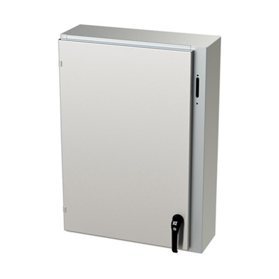 Saginaw Control & Engineering SCE-36XEL2508SSLP 36x25x8" 304 Stainless Steel Wall Mount Electrical Enclosure