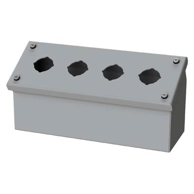 Saginaw Control & Engineering SCE-4PBA 4x10x5 Metal Pushbutton Enclosure with 4 Holes, 30.5 mm