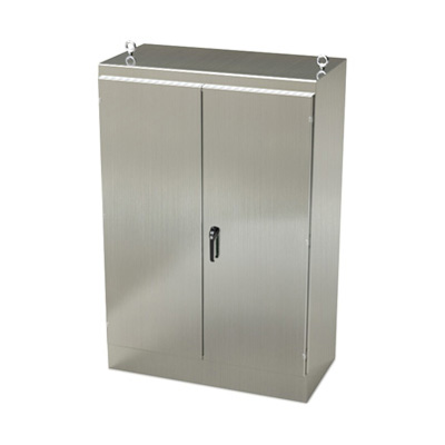 Saginaw Control & Engineering SCE-724824SSFSD 72x48x24" 304 Stainless Steel Free Standing Electrical Enclosure