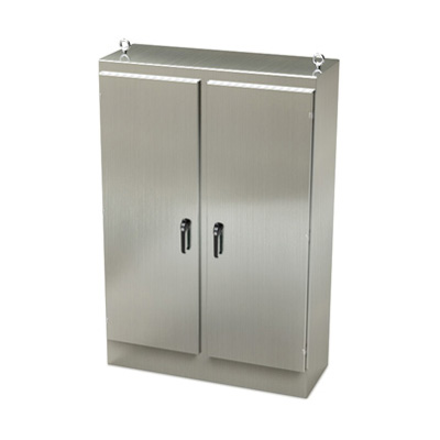 Saginaw Control & Engineering SCE-72EL4818SSFSD 72x48x18" 304 Stainless Steel Free Standing Electrical Enclosure