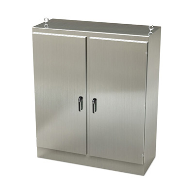 Saginaw Control & Engineering SCE-72EL6024SSFSD 72x60x24" 304 Stainless Steel Free Standing Electrical Enclosure