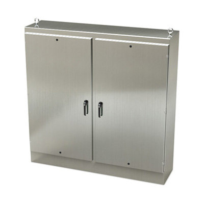 Saginaw Control & Engineering SCE-72EL7218SSFSD 72x72x18" 304 Stainless Steel Free Standing Electrical Enclosure