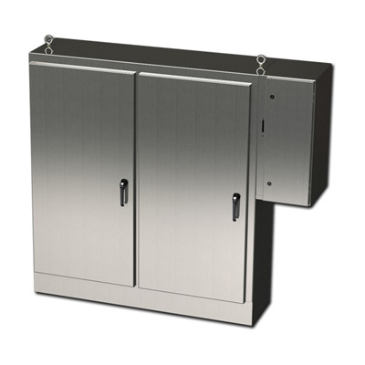 Saginaw Control & Engineering SCE-72XD6618SS 72x66x18" 304 Stainless Steel Free Standing Electrical Enclosure