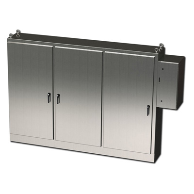 Saginaw Control & Engineering SCE-84XD3EW18SS 84x118x18" 304 Stainless Steel Free Standing Electrical Enclosure