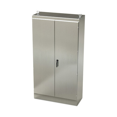 Saginaw Control & Engineering SCE-904820SSFSD 90x48x20" 304 Stainless Steel Free Standing Electrical Enclosure