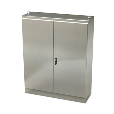 Saginaw Control & Engineering SCE-907224SSFSD 90x72x24" 304 Stainless Steel Free Standing Electrical Enclosure