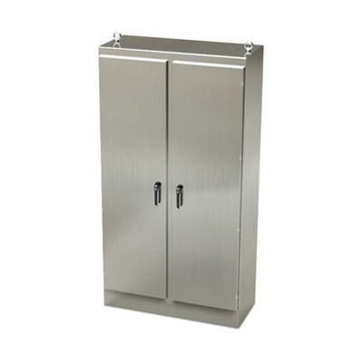 Saginaw Control & Engineering SCE-90EL4820SSFSD 90x48x20" 304 Stainless Steel Free Standing Electrical Enclosure