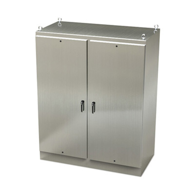 Saginaw Control & Engineering SCE-90EL7236SSFSD 90x72x36" 304 Stainless Steel Free Standing Electrical Enclosure