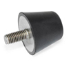J.W. Winco 254-25-1/4X20-25.4-55 Vibration Mount with Threaded Stud